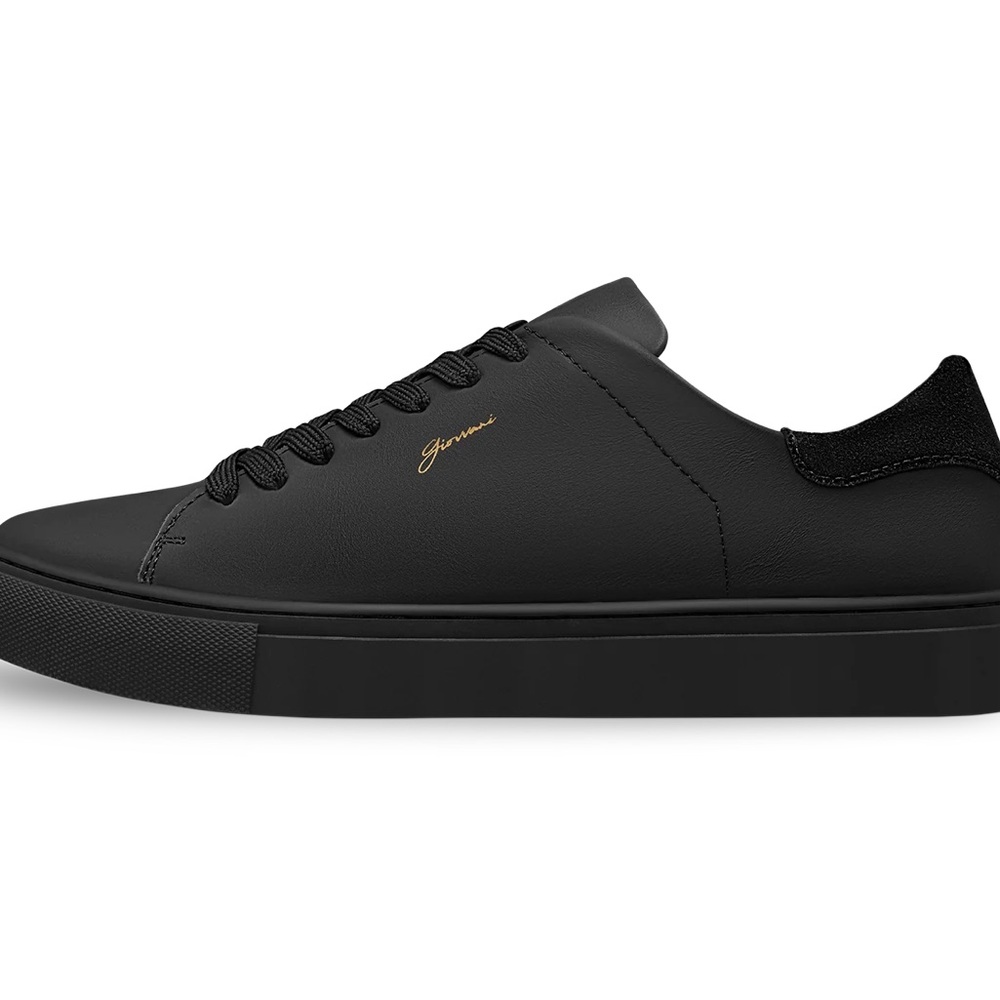 Giovani THE LORENZO
BLACK LEATHER / BLACK SOLE
 Leather Men's Sneakers shoe